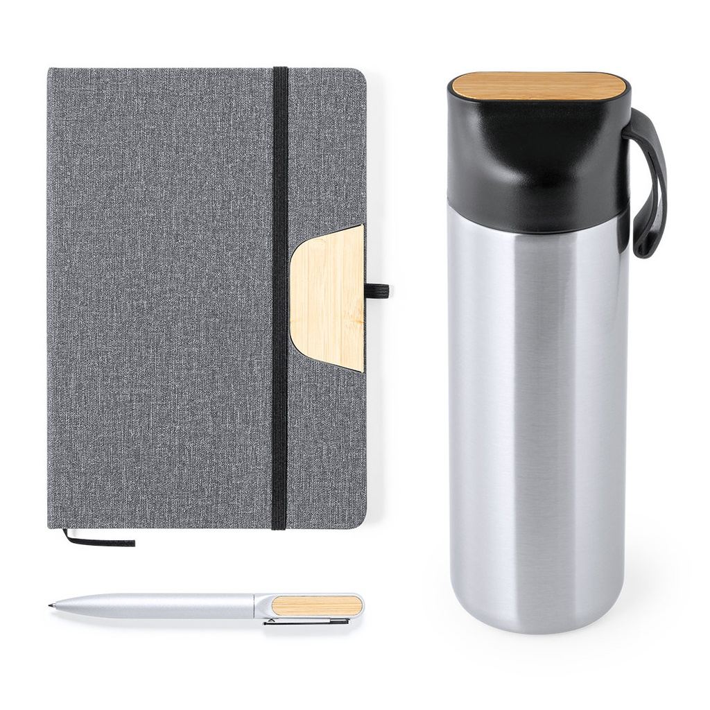 Kit libreta + Termo + Bolígrafo Mod. 1341