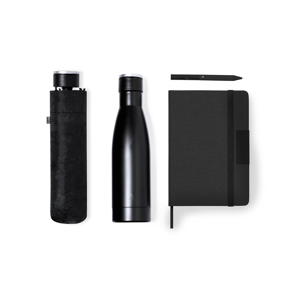 Kit Libreta + Sombrilla + Termo + Bolígrafo Mod. 20238