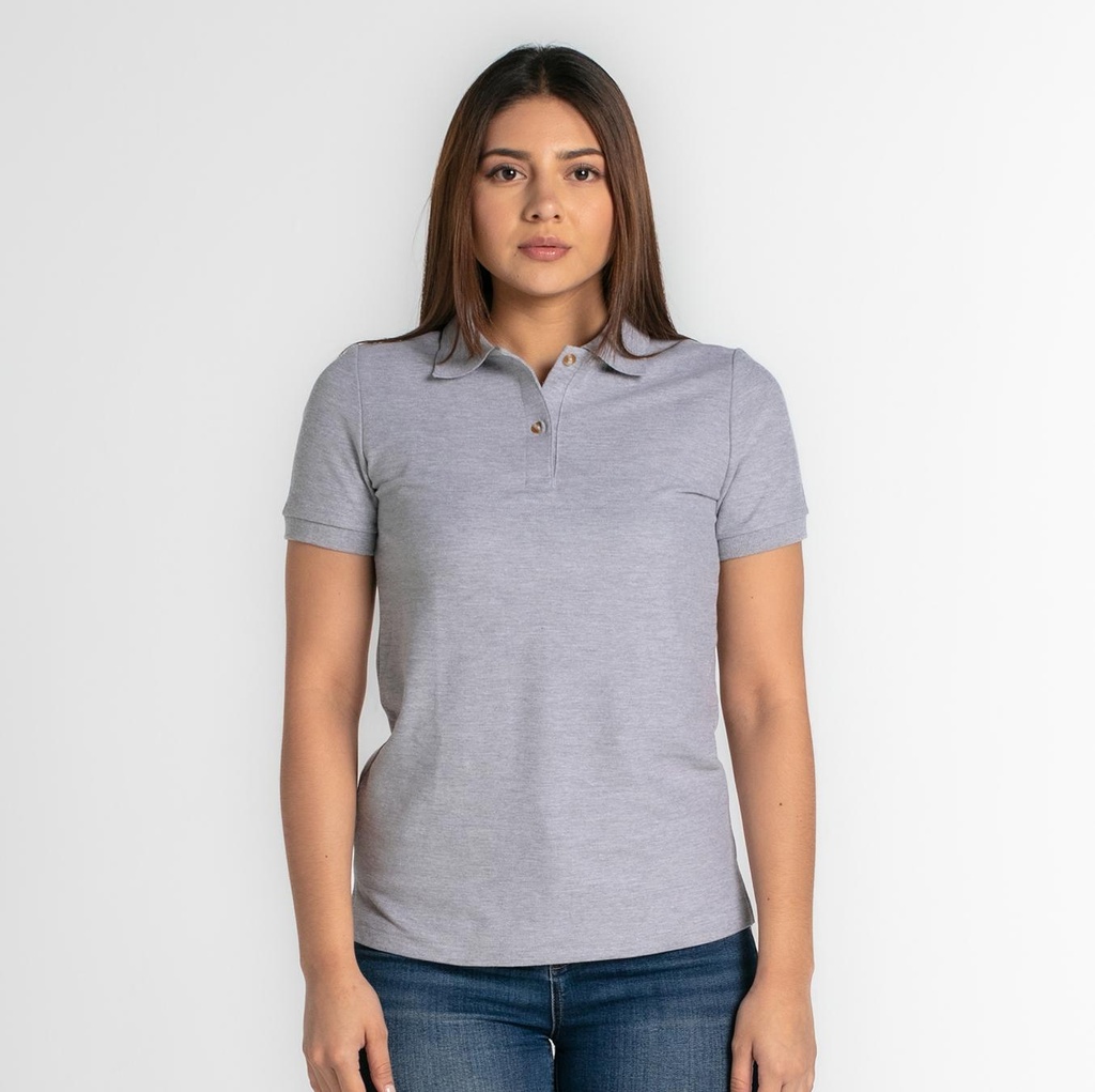 Blusa tipo polo mod.01 color Gris Heather