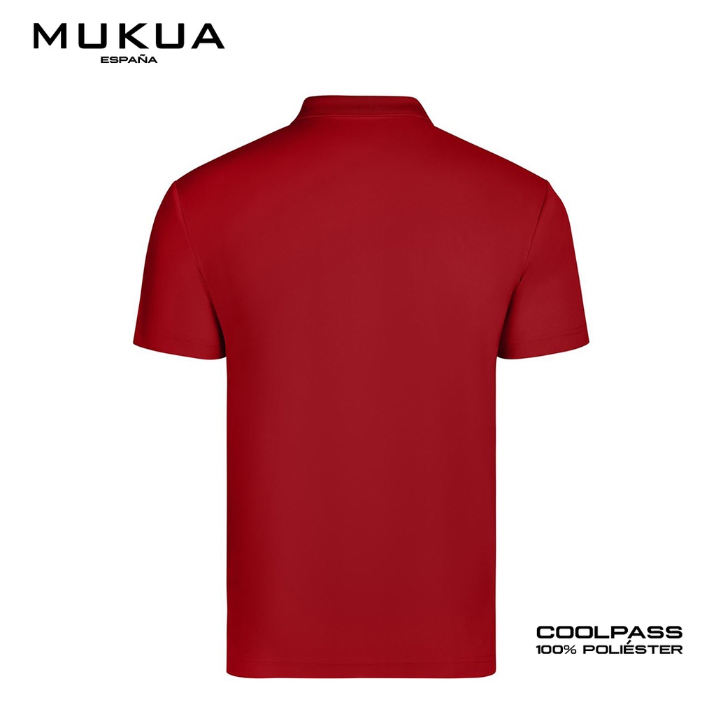 Camisa Tipo Polo Coolpass Mukua Unisex color Rojo