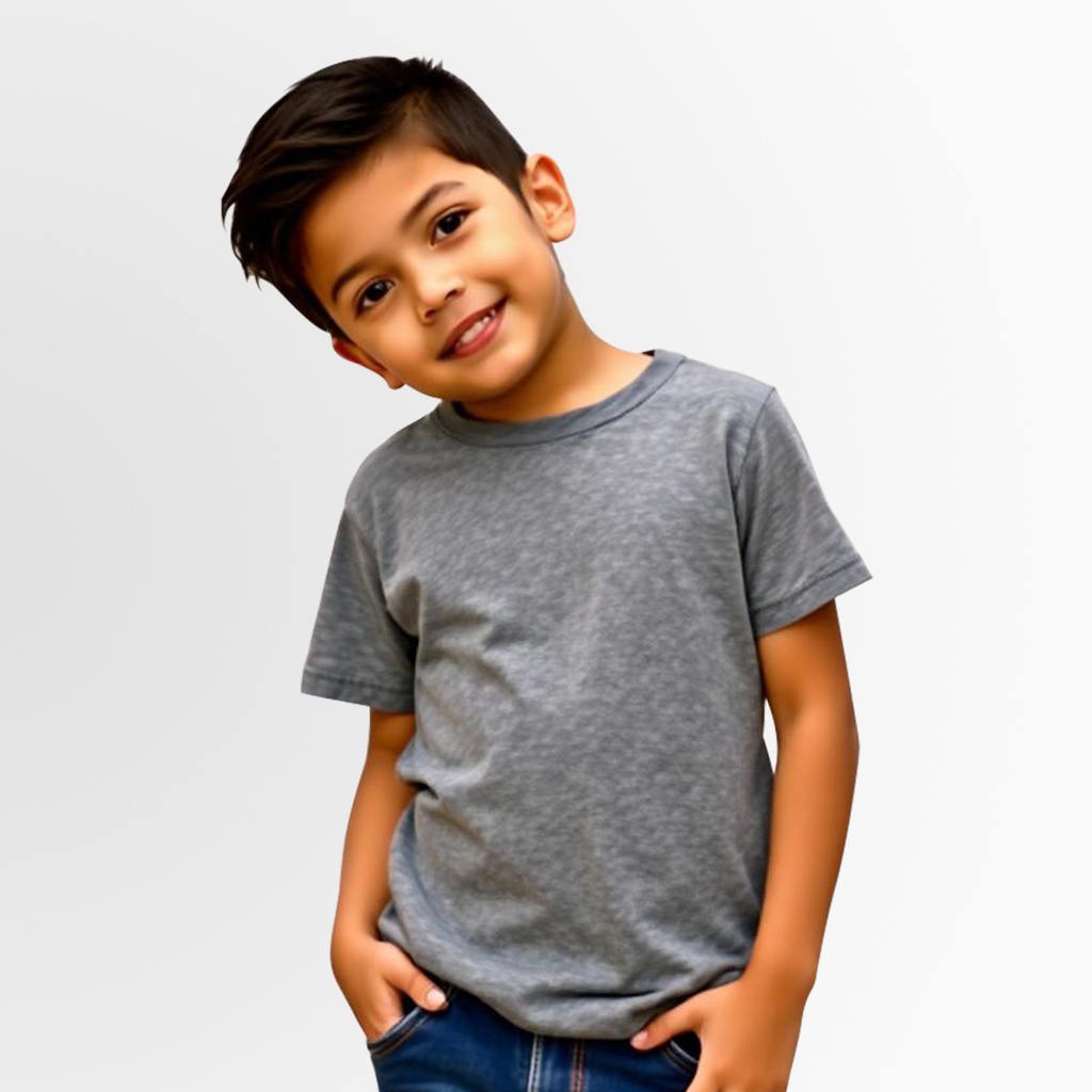 Camiseta Niño Mod. 1 color Gris Heather