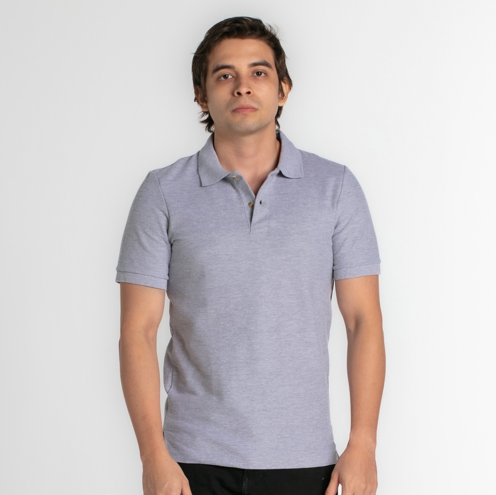 Camisa tipo polo Mod.01 color Gris Heather